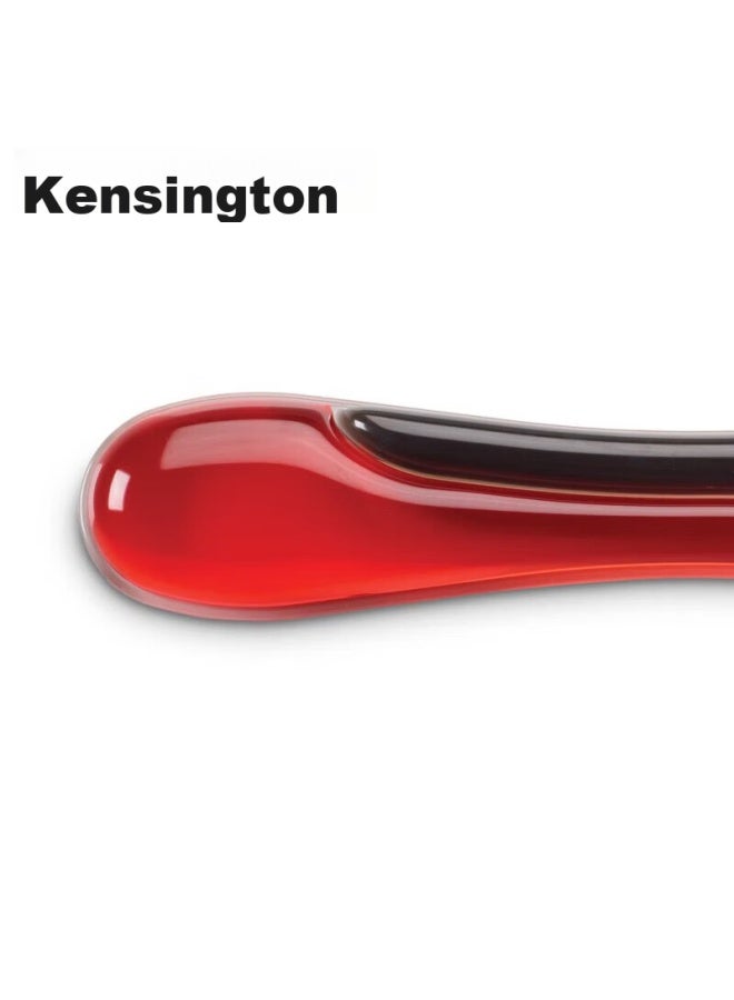 Kensington وسادة معصم كينجستون للفأرة، وسادة فأرة مريحة وعملية مع دعم للمعصم للاستخدام المنزلي والمكتبي والألعاب، K62398 أسود وأحمر، وسادة معصم لوحة المفاتيح - Image 1