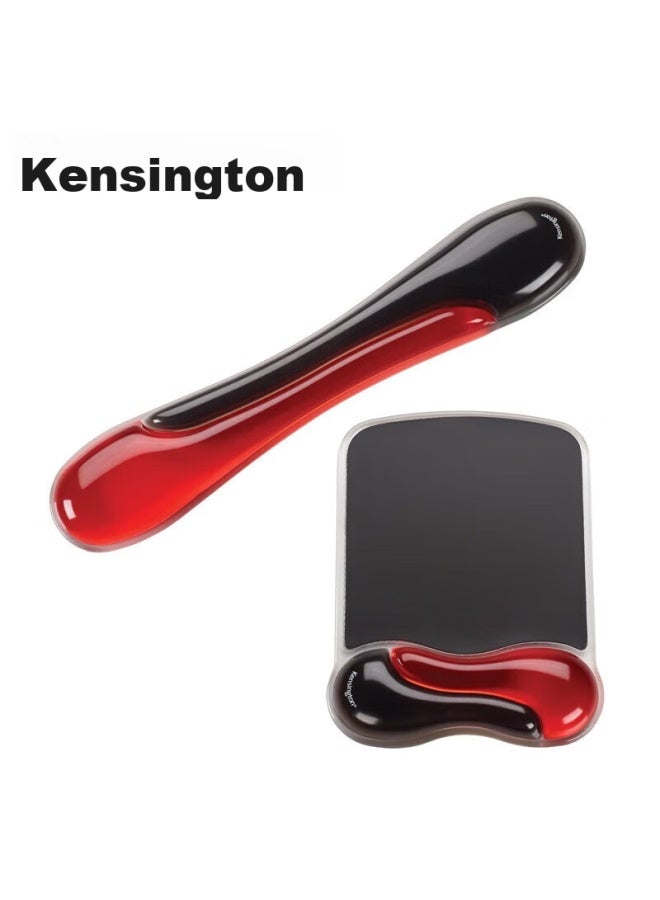 Kensington وسادة معصم كينجستون للفأرة، وسادة فأرة مريحة وعملية مع دعم للمعصم للاستخدام المنزلي والمكتبي والألعاب، K62398 أسود وأحمر، وسادة معصم لوحة المفاتيح - Image 2