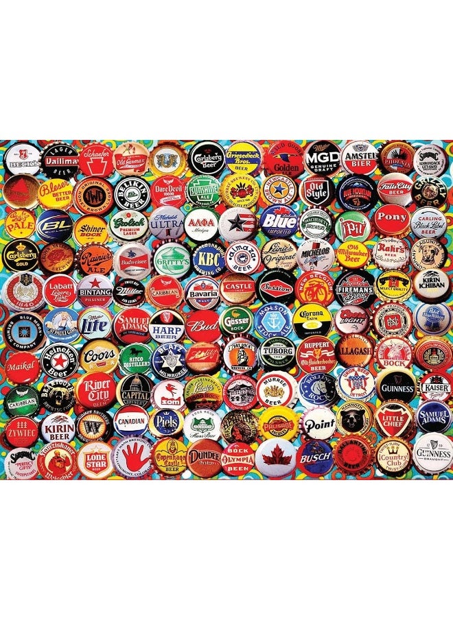 WHITE MOUNTAIN - White Mountain Puzzles Beer Bottle Caps - 500 Piece Jigsaw Puzzle - Image 1