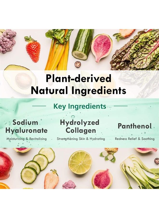 DERMAL 24 حزمة كومبو قناع وجه كوري من كولاجين إيسنس - قناع وجه مرطب ومهدئ مع بانثينول - قناع ورقي للعناية الذاتية مضاد للحساسية لجميع أنواع البشرة - أقنعة علاج سبا منزلية طبيعية - Image 4