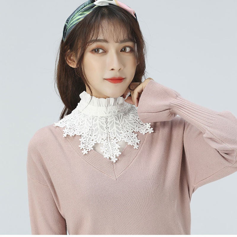 Doll Collar Shirt Fake Collar Children'S Plaid Shirt Collar All-Match Cotton Decorative Collar Multi-Functional Sweater Collar Korean - Image 1