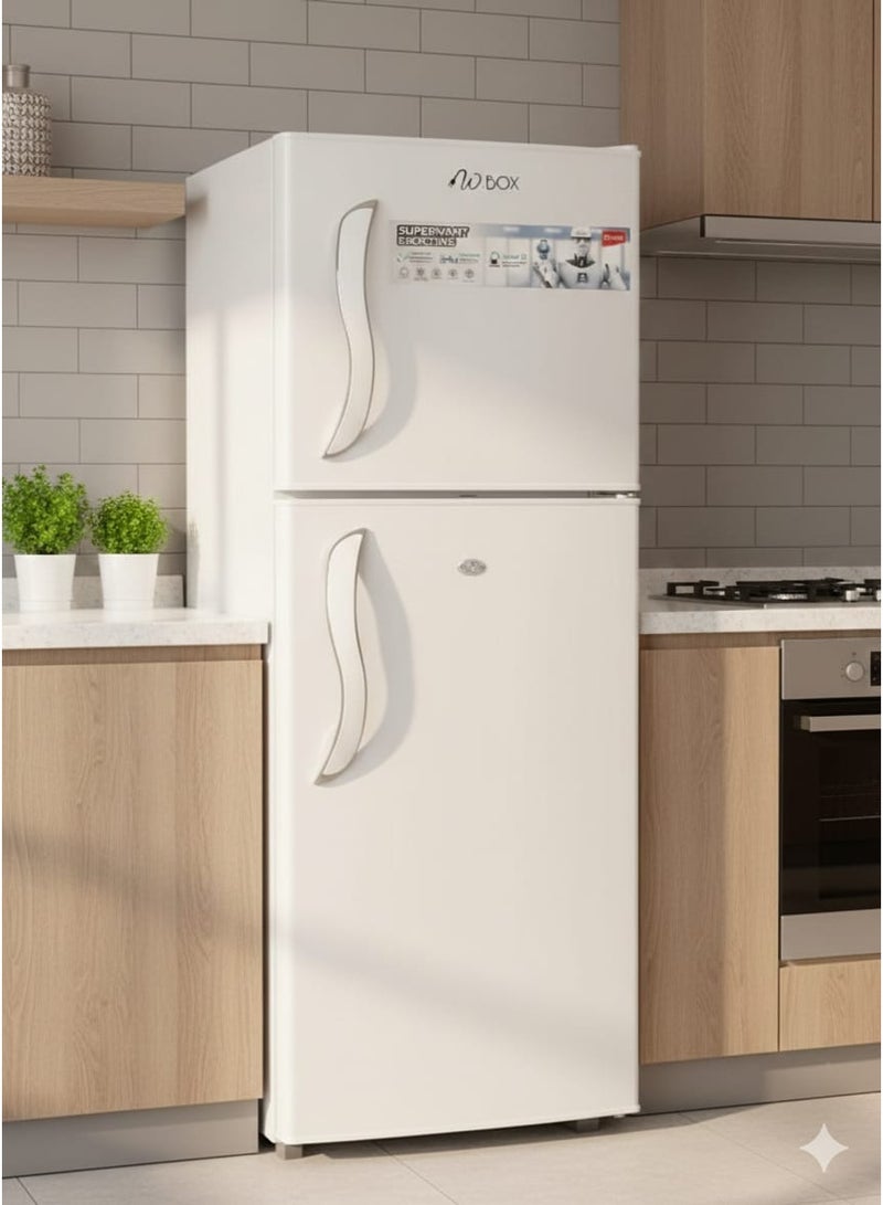 W.BOX 210 Liters Double Door Refrigerator 7.4 Cu.Ft, Freezer, Fast Cooling Fridge, Safety Lock And Key, Low Noise, Energy Saving,2 Years Warranty | WBR210WH - Image 3