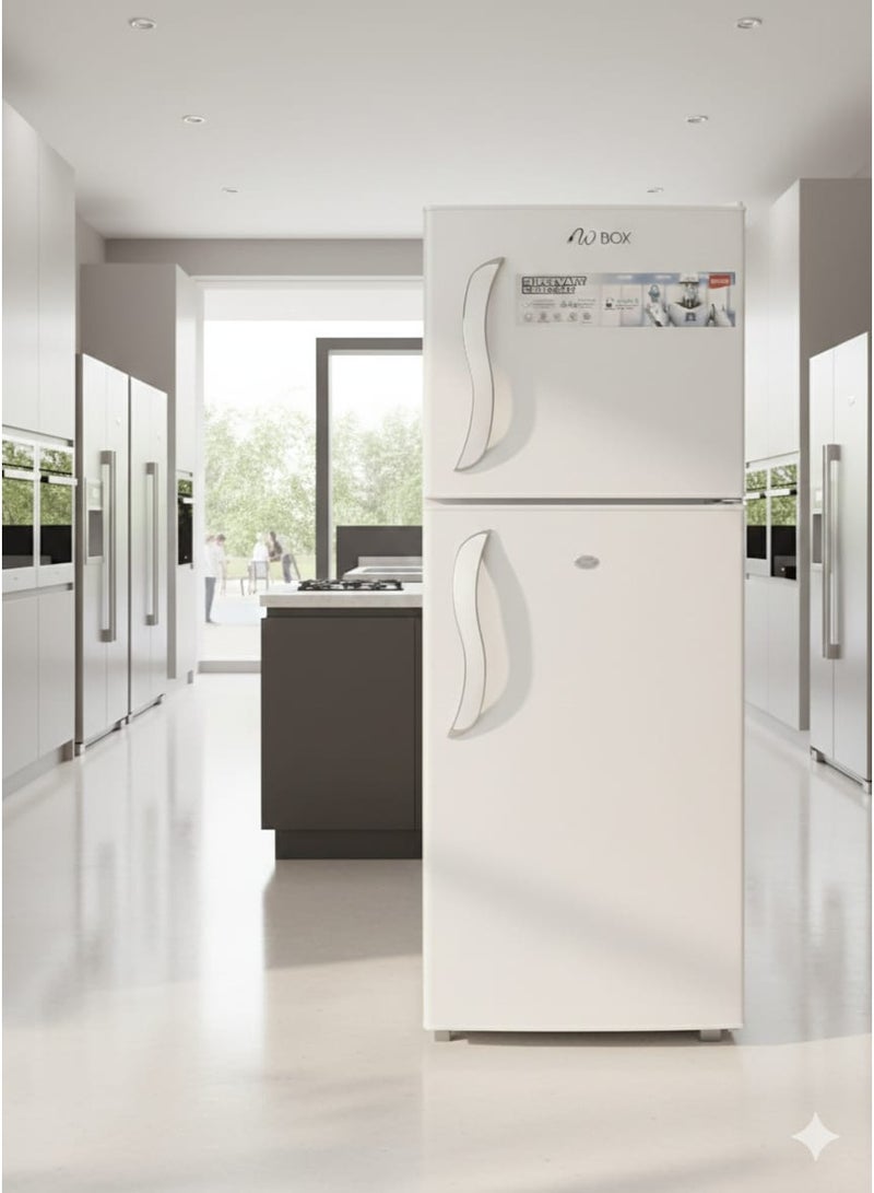 W.BOX 210 Liters Double Door Refrigerator 7.4 Cu.Ft, Freezer, Fast Cooling Fridge, Safety Lock And Key, Low Noise, Energy Saving,2 Years Warranty | WBR210WH - Image 5