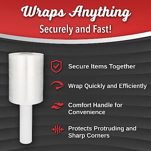Simply Cool 2 Pack Industrial Strength Mini Hand Stretch Wrap 5" 1000 Ft Roll 80 Gauge Thick, Shrink Wrap Roll for Moving Supplies, Furniture, Pallets, Plastic Wrap for Packing, Heavy Duty Stretch Film - Image 5