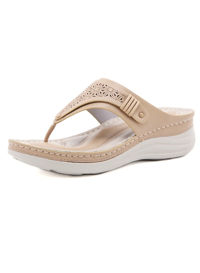 NIBEMINENT Shoes for Women Summer Fashion Women Comfortable Flip Flops  Casual Beach Non-slip Sandals Outdoor Slippers - Image 1
