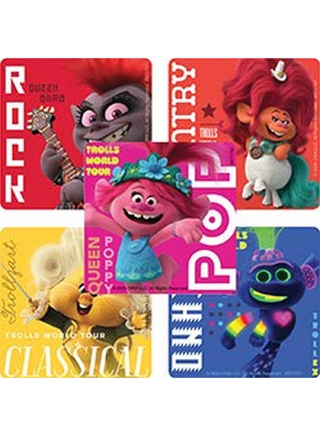 SmileMakers Trolls World Tour Stickers Prizes And Giveaways 100 Per Pack - Image 1