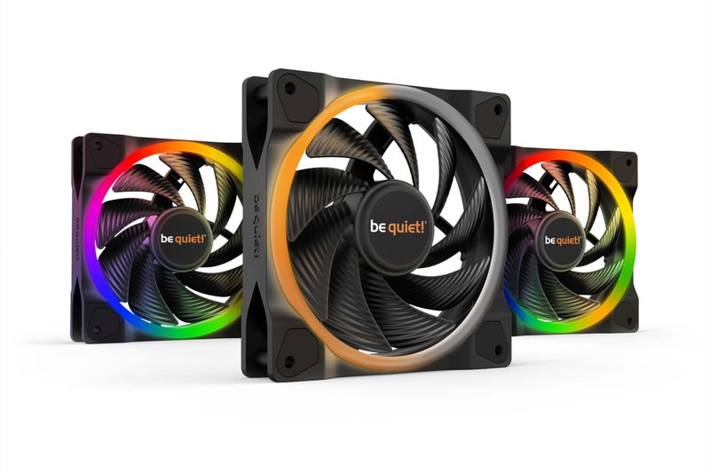 be quiet Light Wings 120mm PWM High Speed Low Noise Premium ARGB Cooling Fan 4Pin Ideal for Radiators and Heat Syncs 3Pack Black BL077