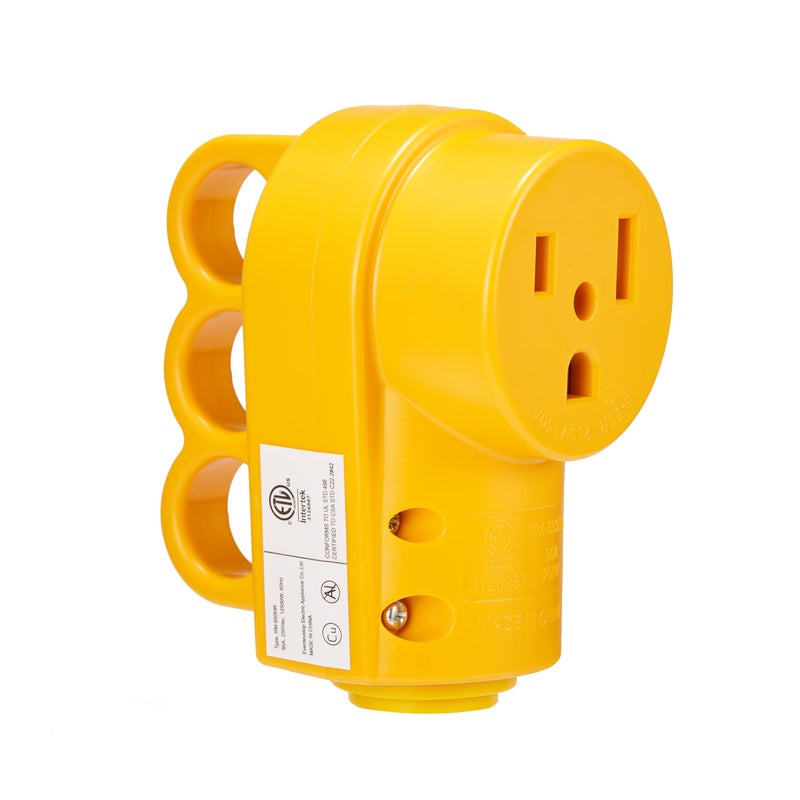 Suplevel NEMA 650R Receptacle 50 Amp 3Prong 250 Volt Welder Replacement Female Plug Heavy Duty ETL Listed