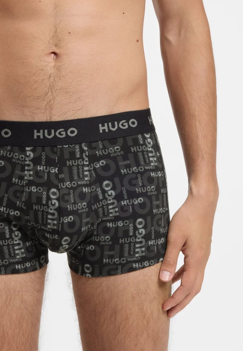 HUGO Patterned Three-pack of logo trunks in stretch cotton for Men | Best Price UAE