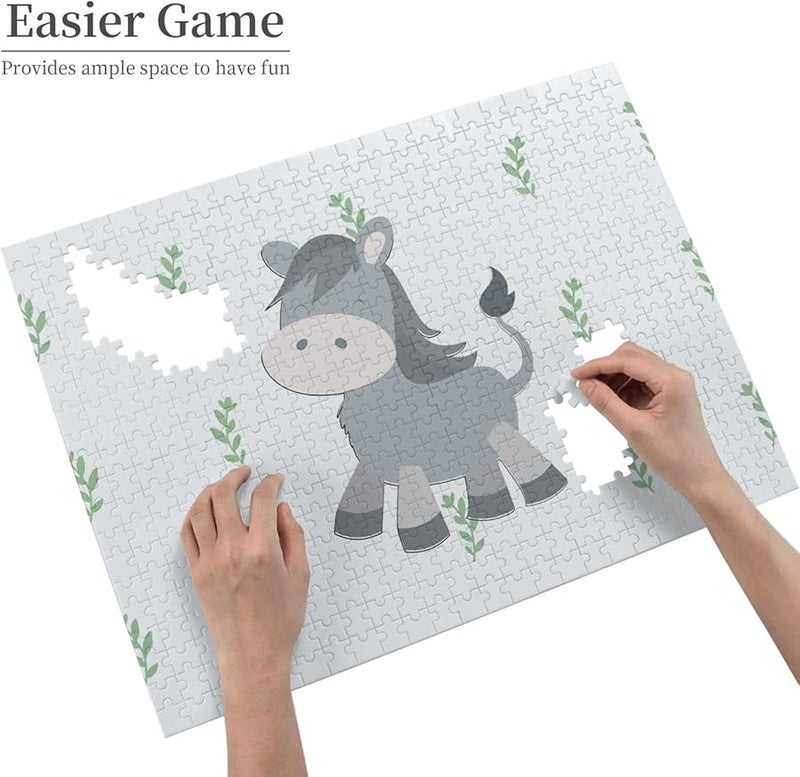 لغز بازل 500 قطعة لحمار فياحيا مبتسم للكبار، ديكور للمنزل، هدية عيد ميلاد - Image 3