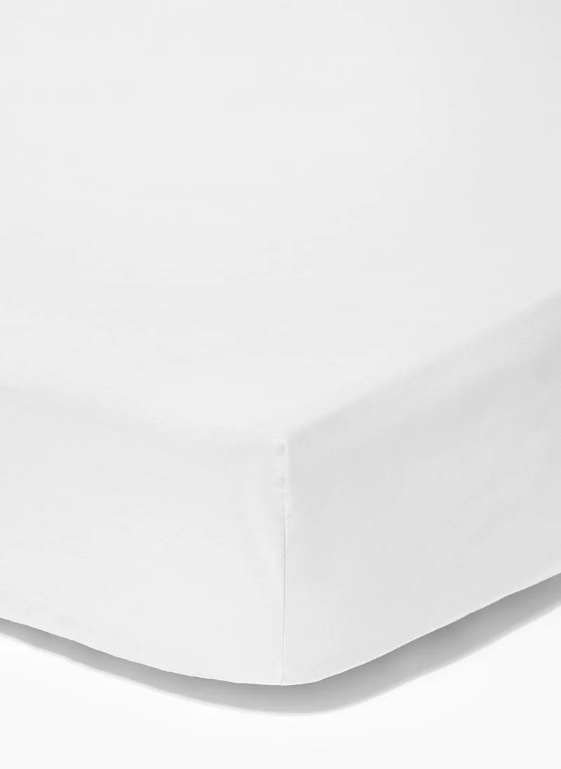Matalan White Polycotton Fitted Bed Sheet