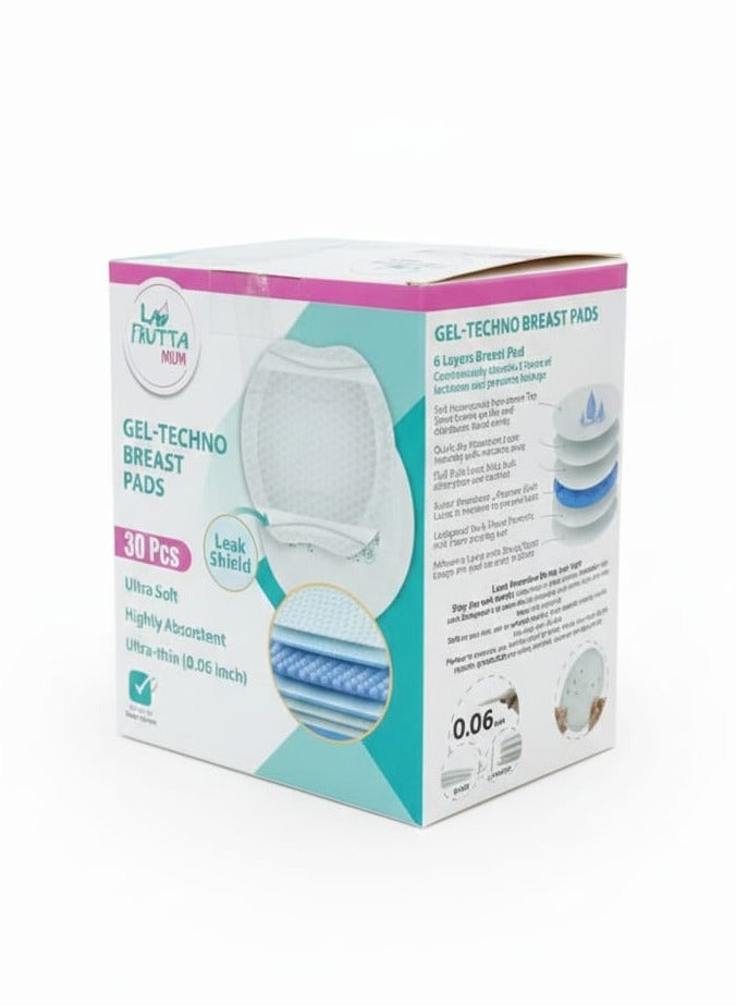 La Frutta Disposable Breast Pads – Super Absorbent Gel – Ultra Soft & Leak‑Proof (30 Pack)