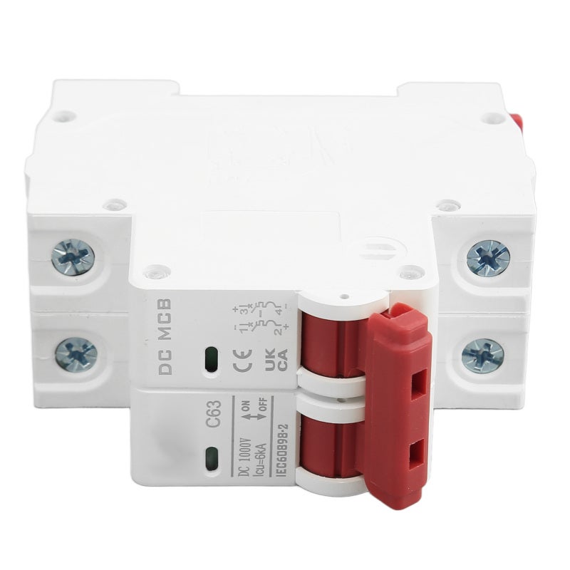 SG DC Circuit Breaker 63A 1000V 6000A Breaking Capacity - Faster Tripping with Arc Extinguishing - 35mm DIN Rail Mount for Solar Photovoltaic System - Image 5
