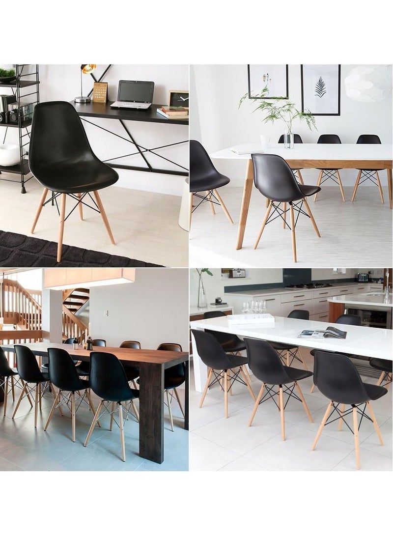 ماس كرسي المطبخ وغرفة الطعام بتصميم عصري مع أرجل من الخشب الطبيعي - Image 2