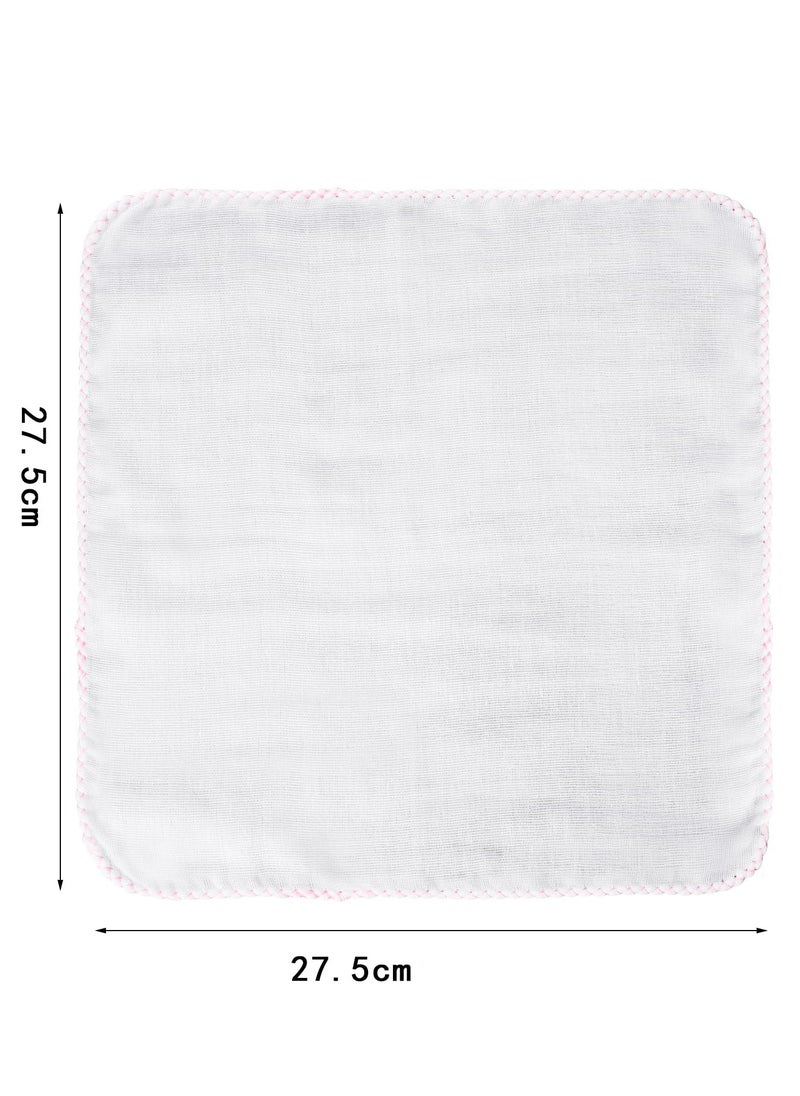 10 PCS Cotton Muslin Face Cloths, 27.5*27.5cm Muslin Pack Facial Towels Reusable Cleansing Cloths Remover for Makeup Removal Facial Face Cleaning (Pink Edge) - pzsku/Z558F613EF8A788F96590Z/45/_/1719374315/59d8e80d-b62c-4282-9dda-9f8de57ff2e1