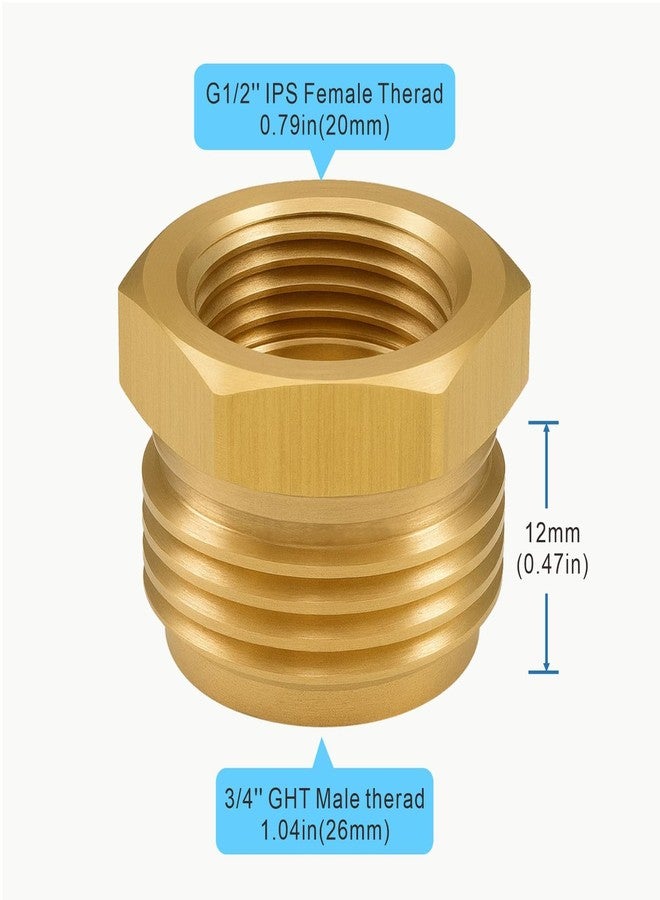 XNTONG - Shower Hose Adapter, Garden hose adapter, G1/2 Female to GHT 3/4 Adapter - Image 2