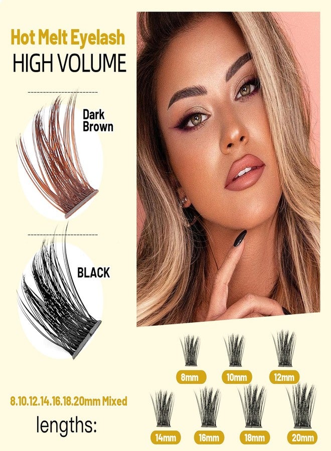 Vayator Lashes Mixed Kit/False Lashes Lash Bond & Seal Kit Multiple styles To Choose 8-20mm Mix D Curl/DD Curl Makeup Cluster Grafting Eyelashes Individual Extension (DD Curl-20mm) - Image 4