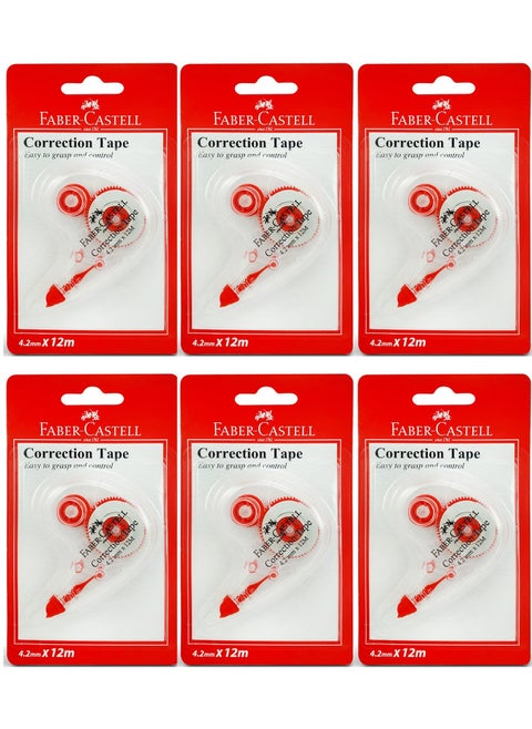 6-Piece Correction Tape 12 Meter Length