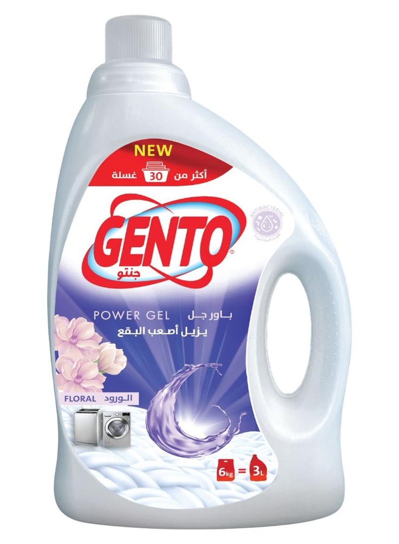 Liquid Laundry Detergent Power Gel Floral 3L