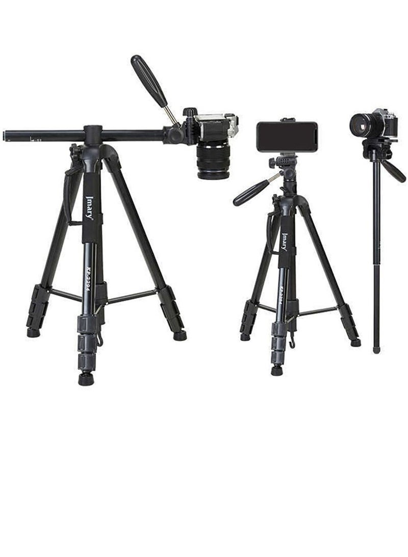 Jmary KP-2294 Multifunctional Professional Tripod With Multi Angle Adjustment Black - Image 1