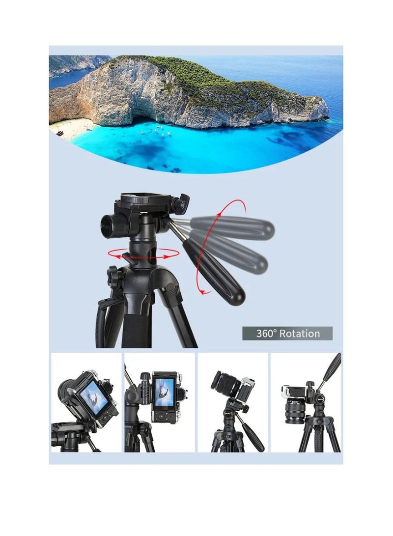Jmary KP-2294 Multifunctional Professional Tripod With Multi Angle Adjustment Black - Image 4