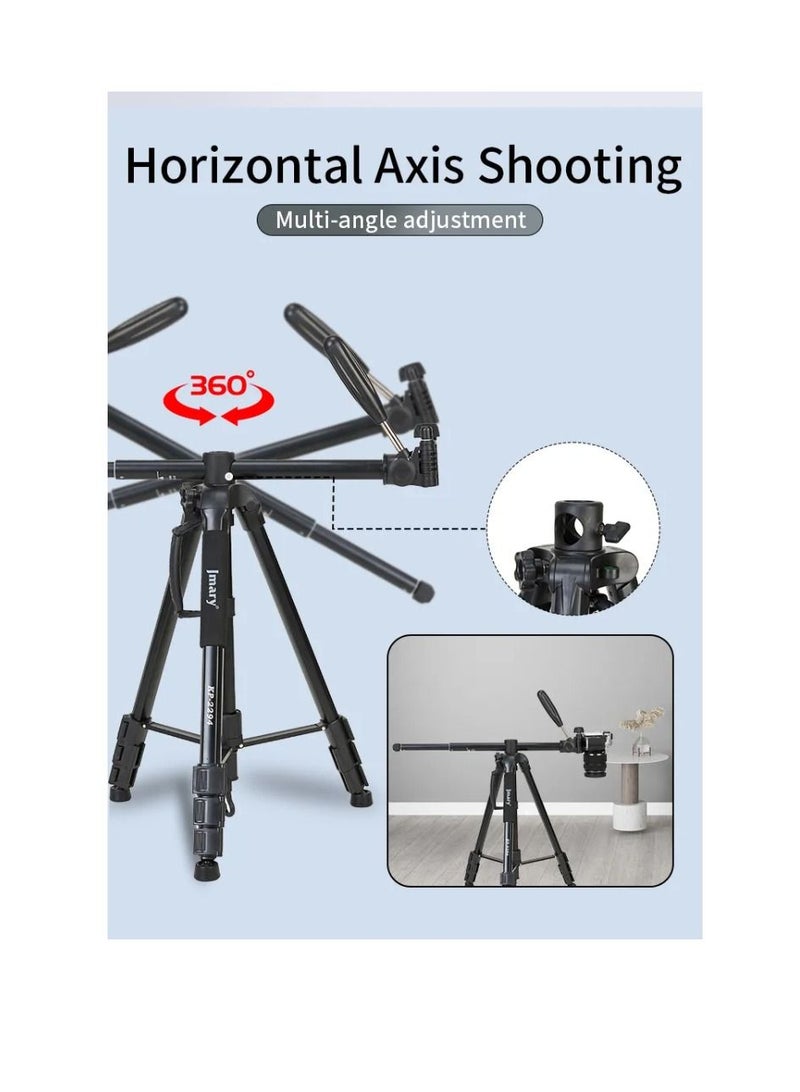 Jmary KP-2294 Multifunctional Professional Tripod With Multi Angle Adjustment Black - Image 5
