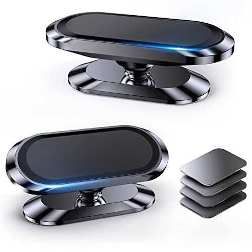 Coolpow 【2-Pack】 Magnetic Phone Holder for Car Dash【Strong Magnet】 Magnetic Car Phone Holder Mount 【4 Plate】 Phone Holders for Your Car Phone Mount for Car Dashboard Cell Phone Car Mount for iPhone Samsung - Image 1