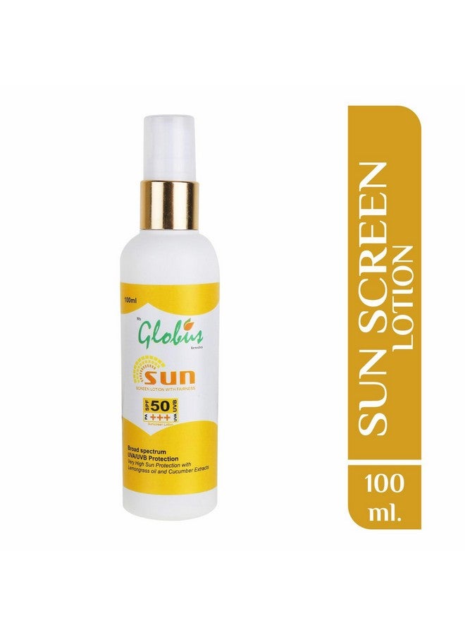 Globus Remedies Globus SPF 50 PA+++ Sunscreen Lotion With Fairness - 100 ml (Pack of 5) - Image 3