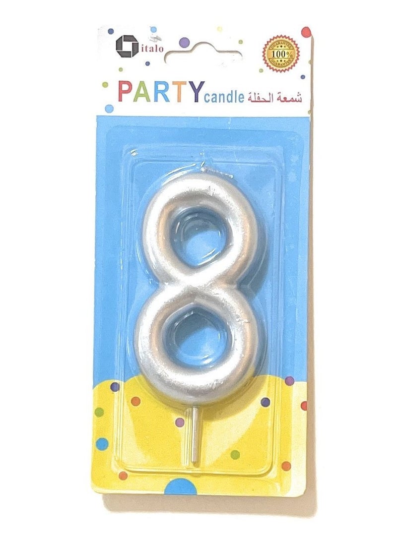 ITALO شمعة رقم 8 للحفلات