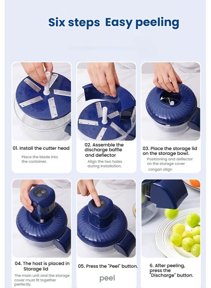 general Home and Commercial Wireless Vegetable and Fruit Peeler Grape Peeling Machine Electric Automatic Fruit Peeler - Image 3