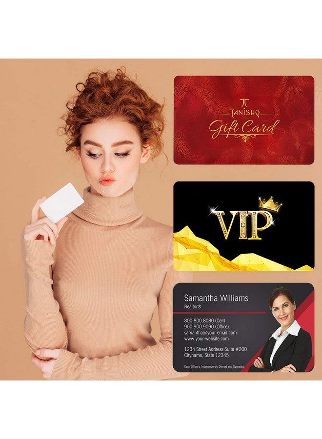 Jolbndcv 100Pcs Sublimation Metal Business Cards 3.4 X 2.1 X 0.01 Inch Blank Sublimation Metal Name Card For Color Uv Print (0.25Mm) - Image 4