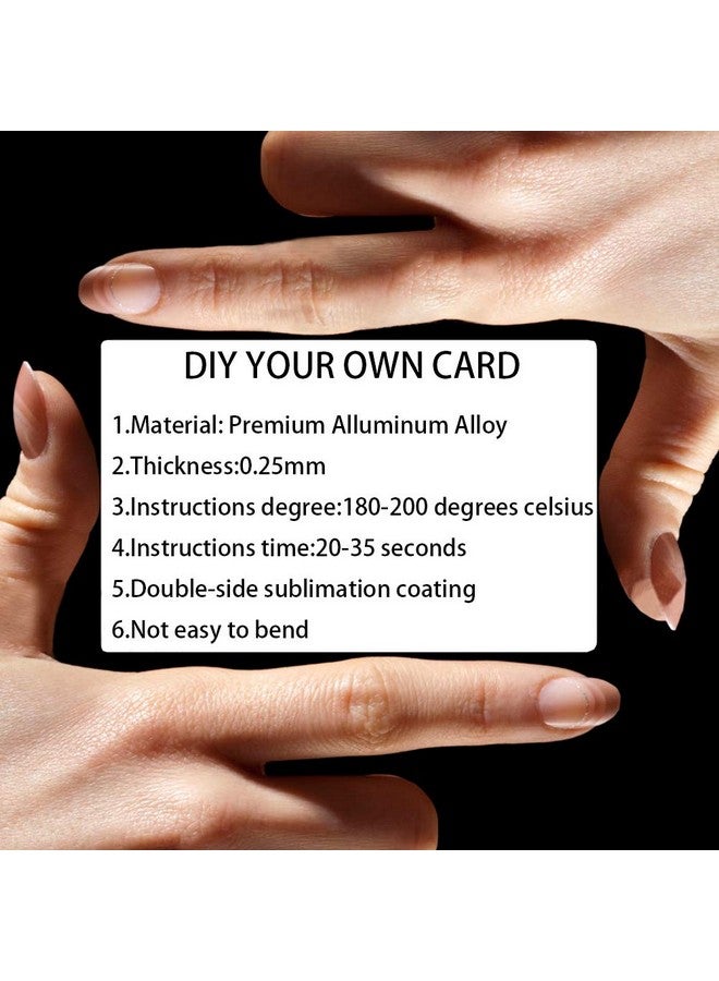 Jolbndcv 100Pcs Sublimation Metal Business Cards 3.4 X 2.1 X 0.01 Inch Blank Sublimation Metal Name Card For Color Uv Print (0.25Mm) - Image 5