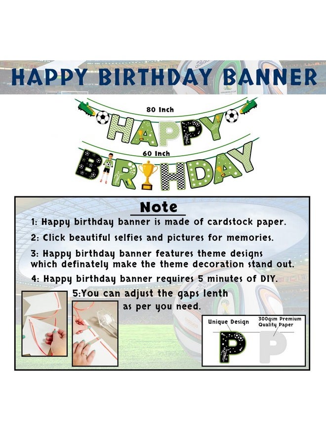 Party Propz Party Propz Football Theme Birthday Decoration - 43Pcs Happy Birthday Decoration Items for Boy | Soccer Theme Birthday Decoration Items | Football Balloons for Decoration | Kids Birthday Decorations  - Image 3