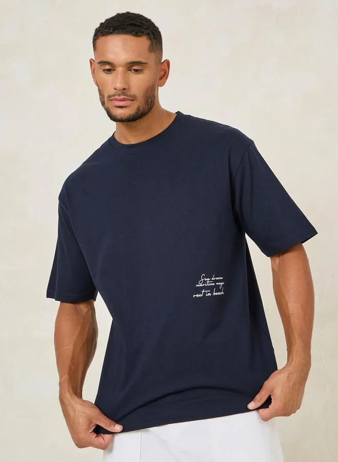 Styli Styli Premium Heavy Weight Puff Print Oversized T-Shirt
