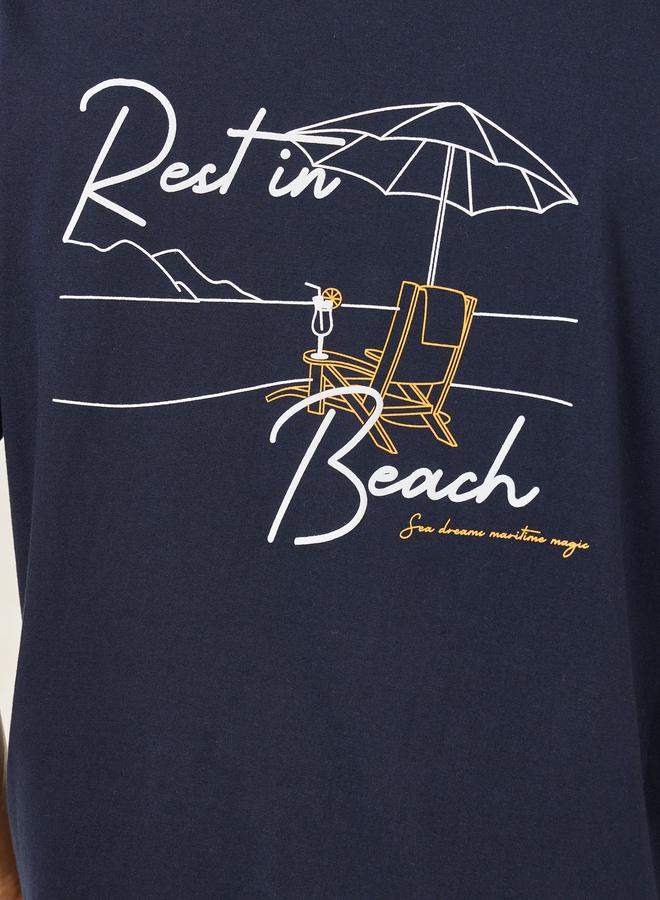 ستايلي تيشيرت بومبر مطبوع ثقيل الوزن ستايلي كبير الحجم - Image 5