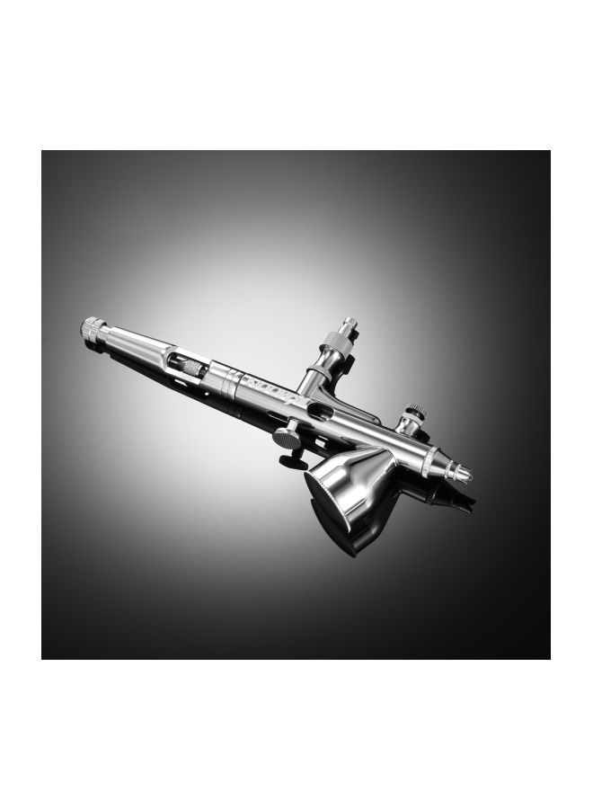NIBEMINENT Gravity Feed Dual-Action Airbrush Kit Silver 0.25millimeter  - Image 5