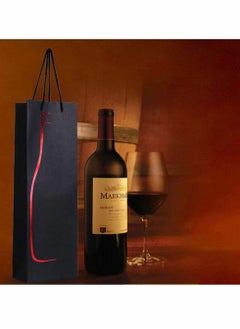 KASTWAVE 12pcs Wine Gift Paper Bags Single Bottle Wine Gift Bags Red Wine Tote Bags with Handles Champagne Carrying Bags for Party Business Retail Merchandise  - Image 5