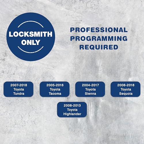 KeylessOption Key Fob Replacement for 2004-2018 Toyota Tundra Tacoma Sienna Sequoia Highlander Remote, 3-Button GQ43VT20T - Image 4