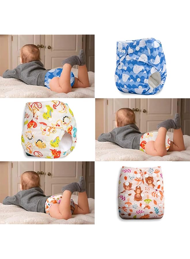 erorex Reusable Baby Swim Diapers Baby And Toddler Snap One Size Fits 0 8M Reusable Adjustable Washable - Image 5