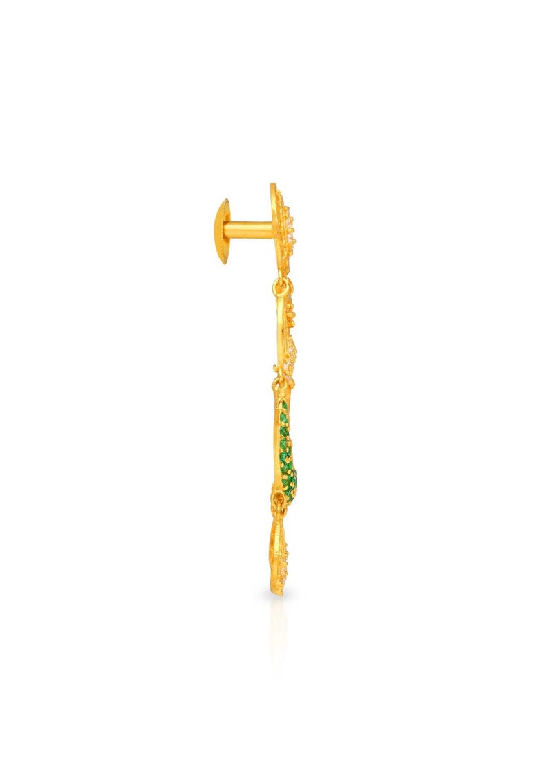 Malabar Gold and Diamonds - 22 Carat 916 Purity Yellow Gold Earring EG3246892Y For Women - Image 1