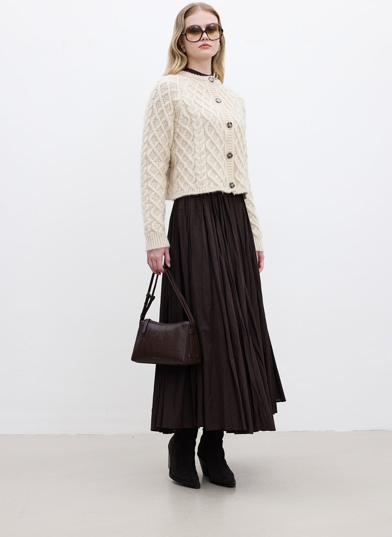 Manuka Hair Braided Cardigan Beige  - Image 2
