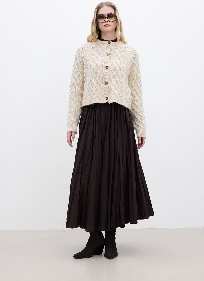 Manuka Hair Braided Cardigan Beige  - Image 4