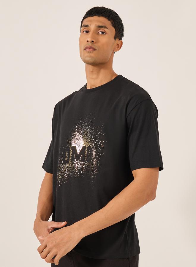304 Black Tidal Crew Neck T-Shirt Black for Men | Best Price KSA