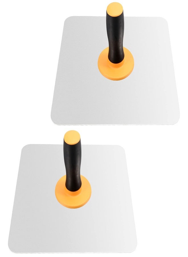 بينجيو PINGEUI قطعتان 12 × 12 بوصة من صقر الجص، صقر الجص المصنوع من الألومنيوم الصلب، صقر البناء بمقبض مريح وحواف مستديرة للأسمنت والملاط والجدران الجافة - Image 1