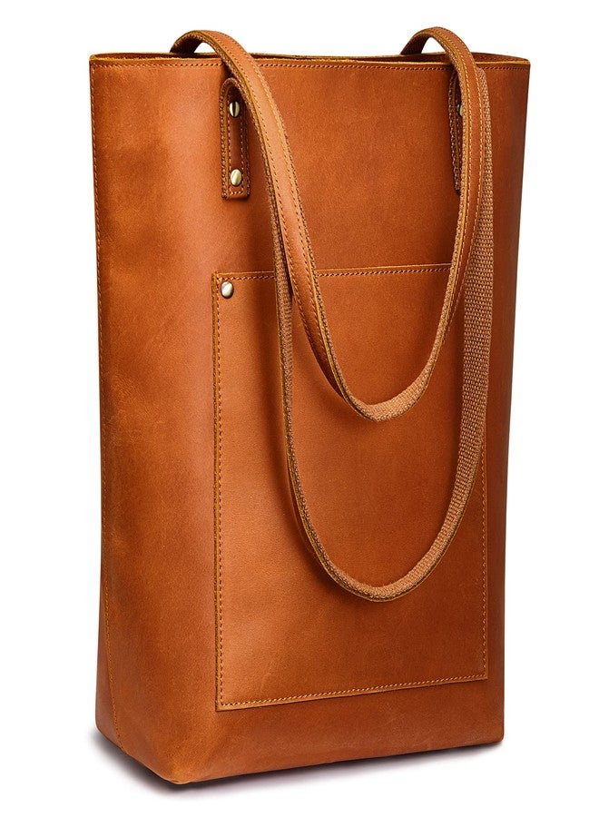 S-ZONE Women Vintage Genuine Leather Tote Bag Large Shoulder Purse Work Handbag - Image 1