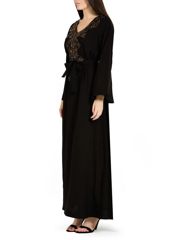Amri Embroidered A-line Dress