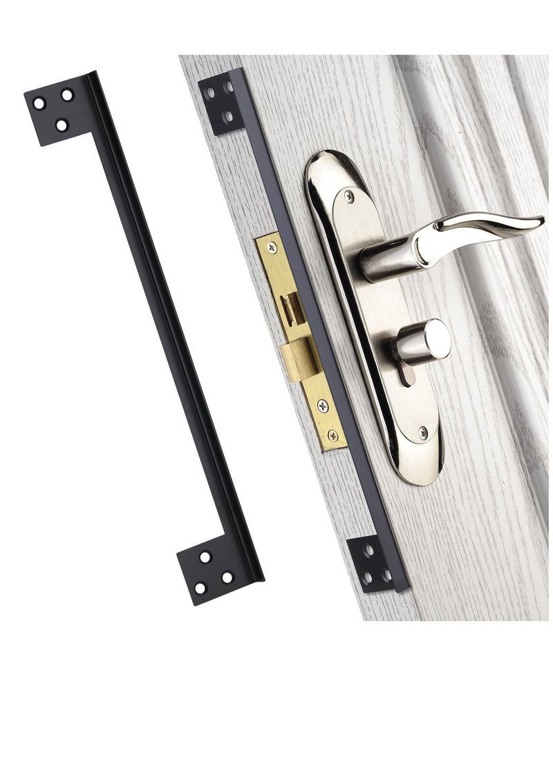 SYOSI - Door Latch Guard Plate, Outswing Door Security Protector, L-Shaped Door Latch Shield, Extra Security Door Locks Door Blocker, Steel Latch Guard Plate Cover (11") - Image 1