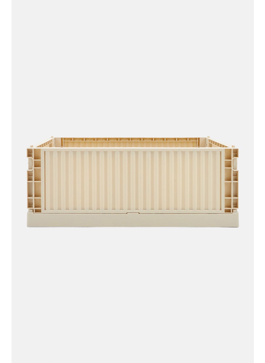 Muy Mucho 1 Piece Folding Stackable Box, Light Brown  - Image 1