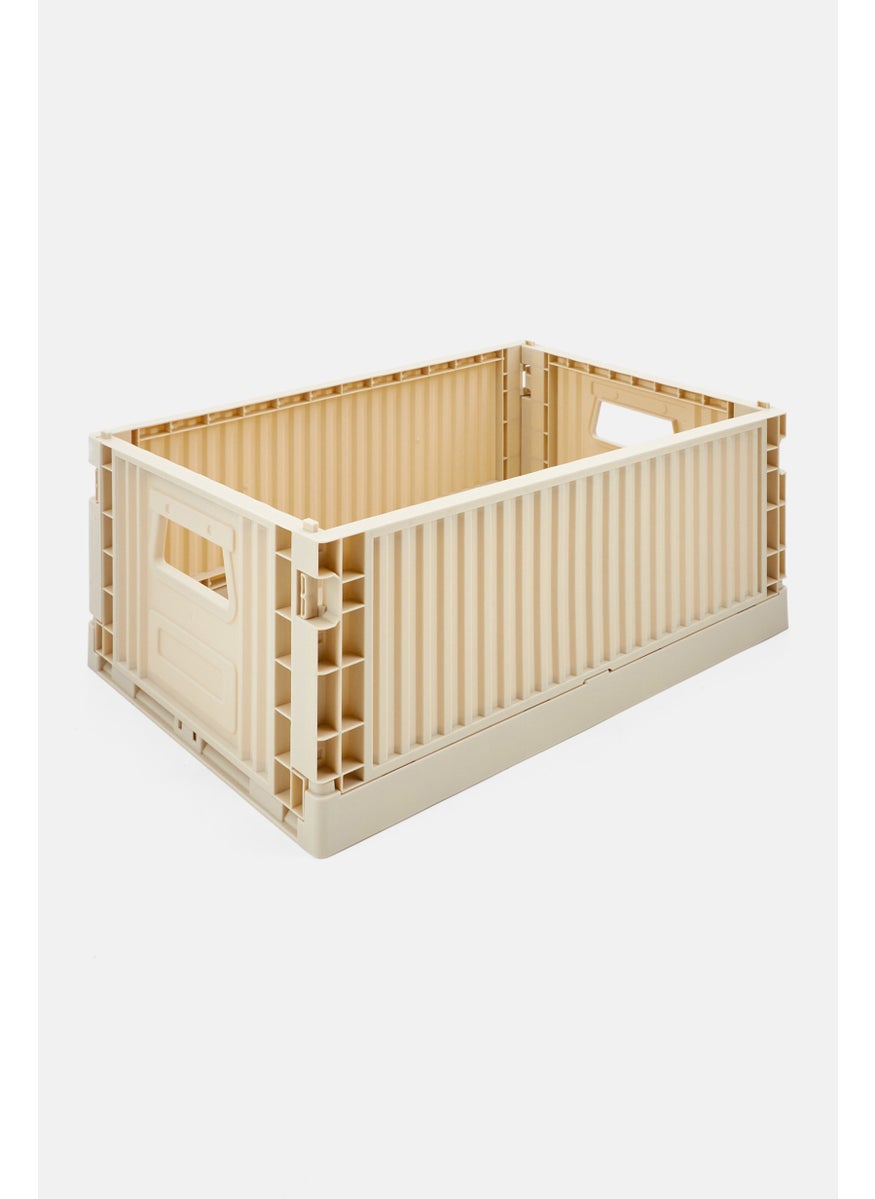 Muy Mucho 1 Piece Folding Stackable Box, Light Brown  - Image 2