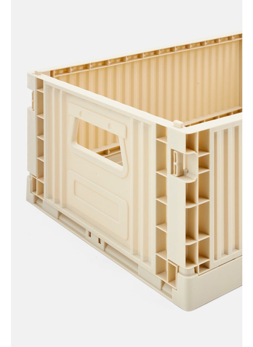 Muy Mucho 1 Piece Folding Stackable Box, Light Brown  - Image 3